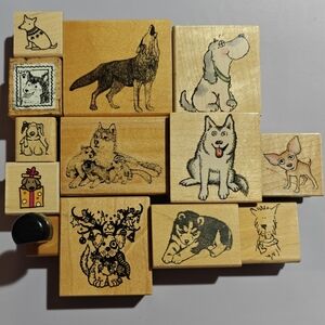 Vintage Stamps Lot Dogs Wolfs Margaret Sherry Stamp Cabana Label Shows